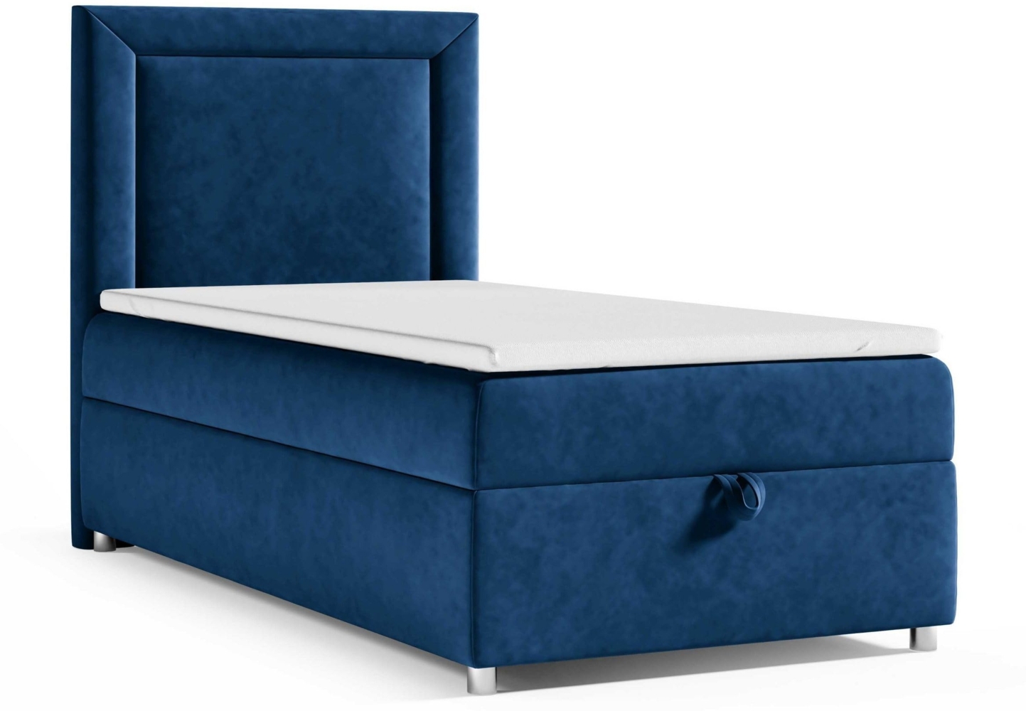 Best for Home Boxspringbett K3 SINGLE mit Bettkasten mit Lieferung (Blau 70x200) Bild 1