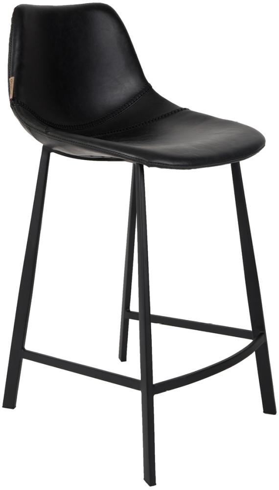 Tresenhocker FRANKY Kunstleder Vintage schwarz von DutchBone Bild 1