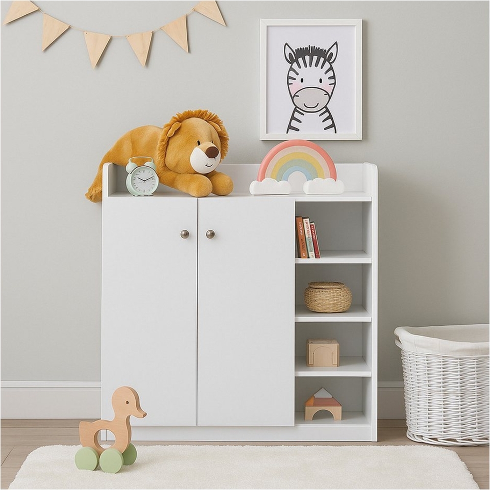 HTI-Living Sideboard Sideboard mit 8 Regalfächern Weiß (Stück, 1 St, 1 Sideboard), Anrichte Kommode Schrank Bild 1