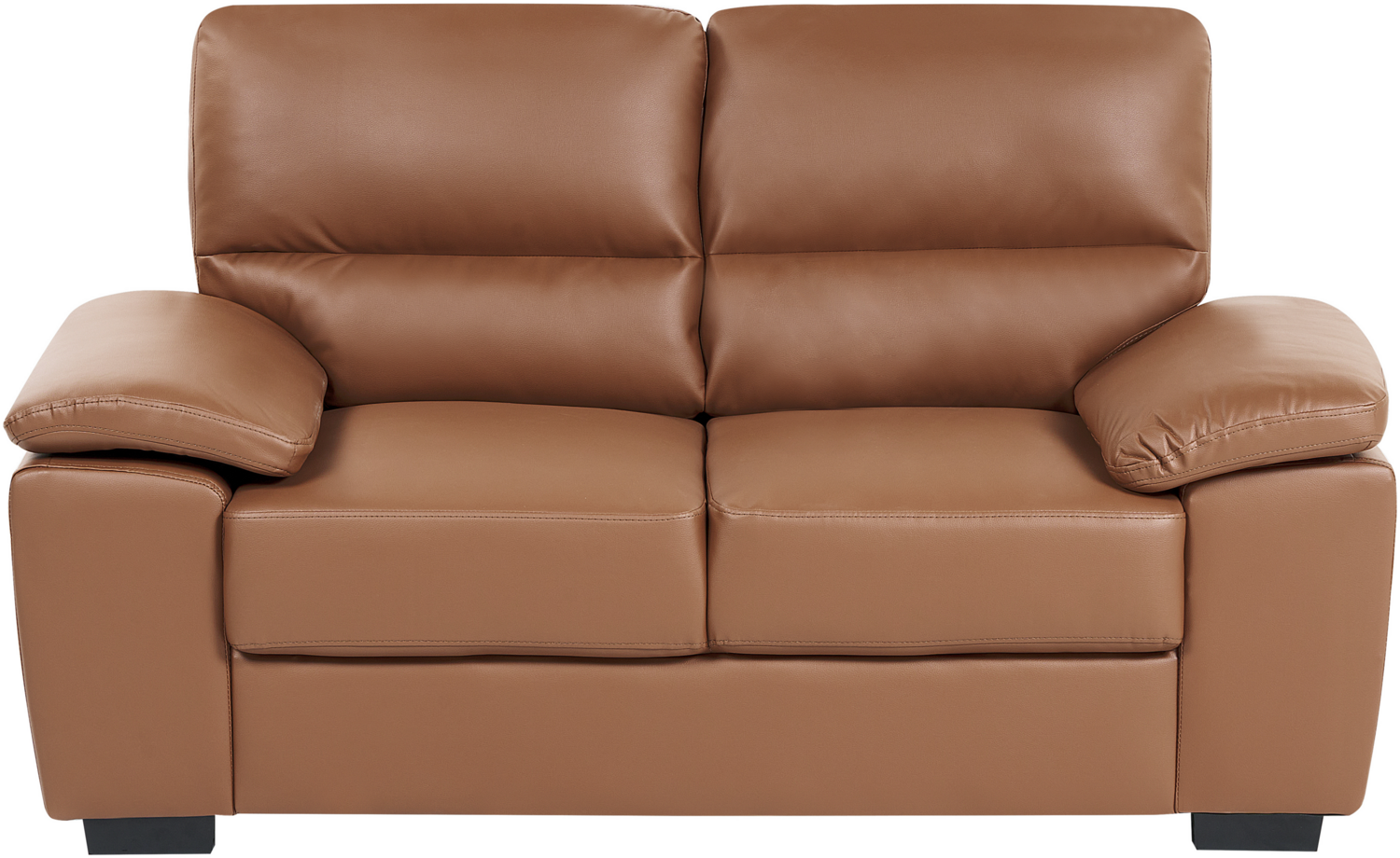 2-Sitzer Sofa Kunstleder goldbraun VOGAR Bild 1
