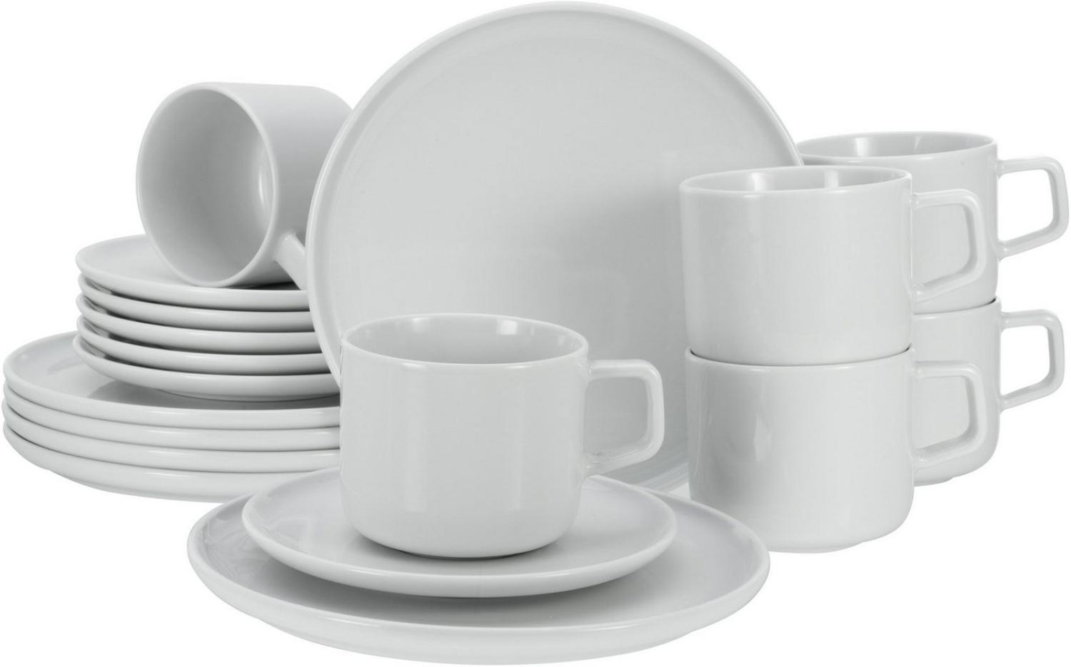 CreaTable 16736 Kaffeeservice Chef Collection für 6 Personen, Porzellan, weiß (1 Set, 18-teilig) Bild 1