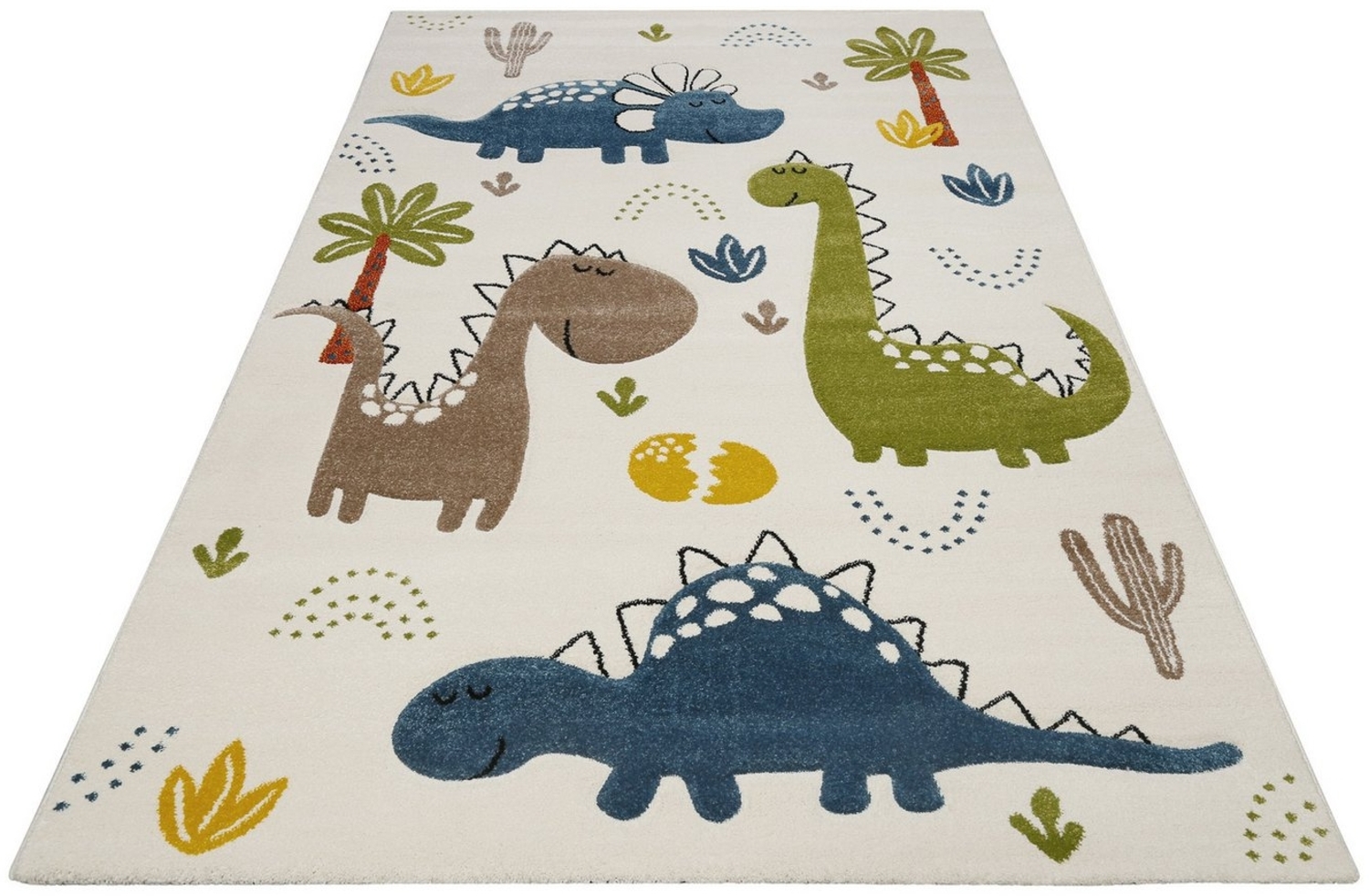 SMART KIDS Kinderteppich Dino & Friends, rechteckig, Höhe: 10 mm, Moderner Spielteppich, strapazierfähig, pflegeleicht, Konturenschnitt Bild 1