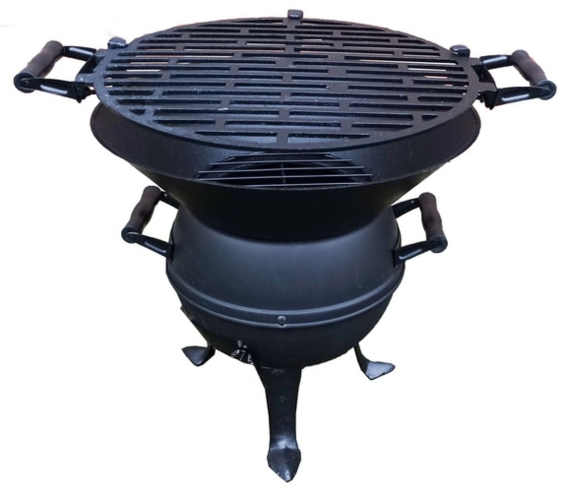 JW '2473' Grillfass, robuster Holzkohlegrill, 45 x 36 x 36 cm Bild 1