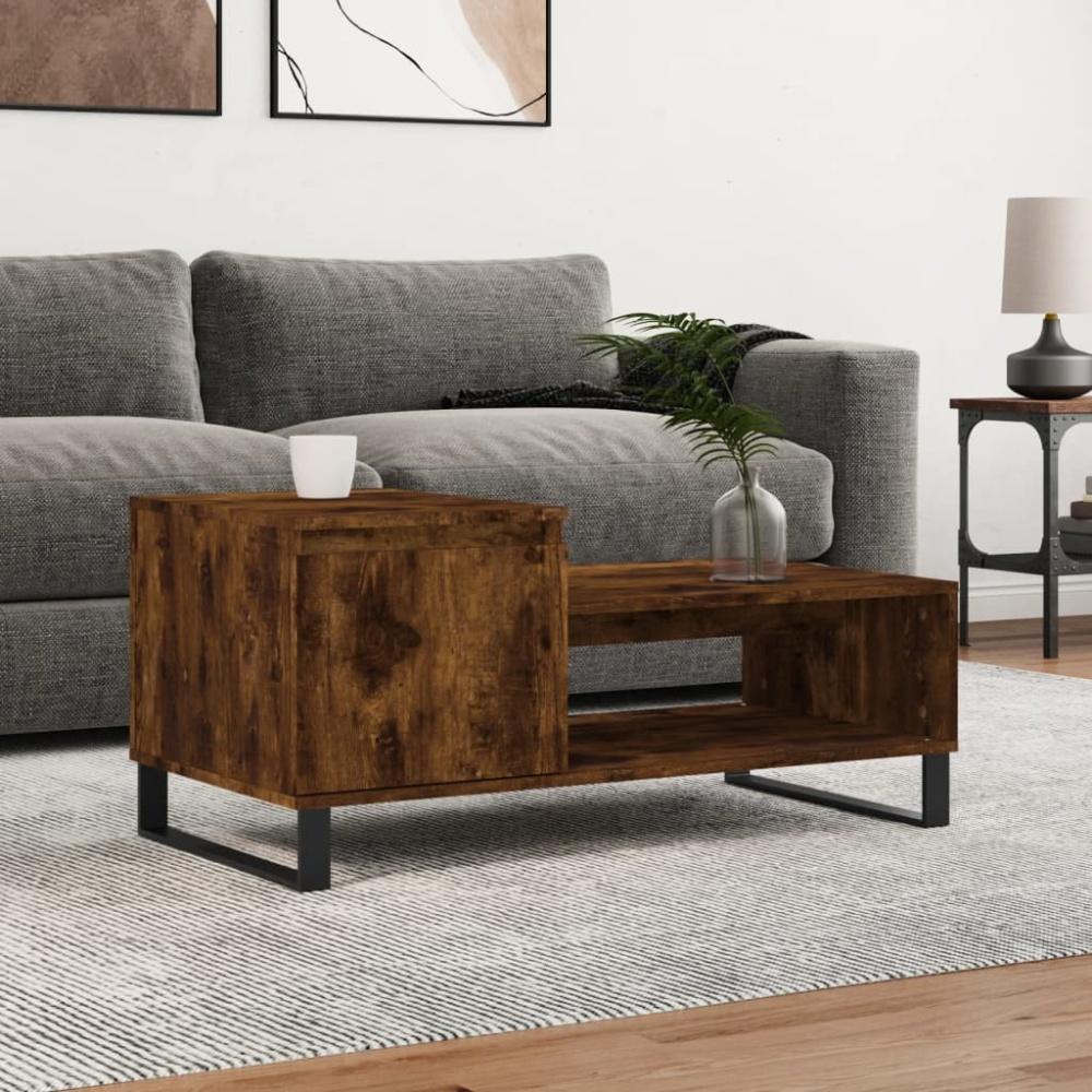 vidaXL Couchtisch Räuchereiche 100x50x45 cm Holzwerkstoff 830841 Bild 1