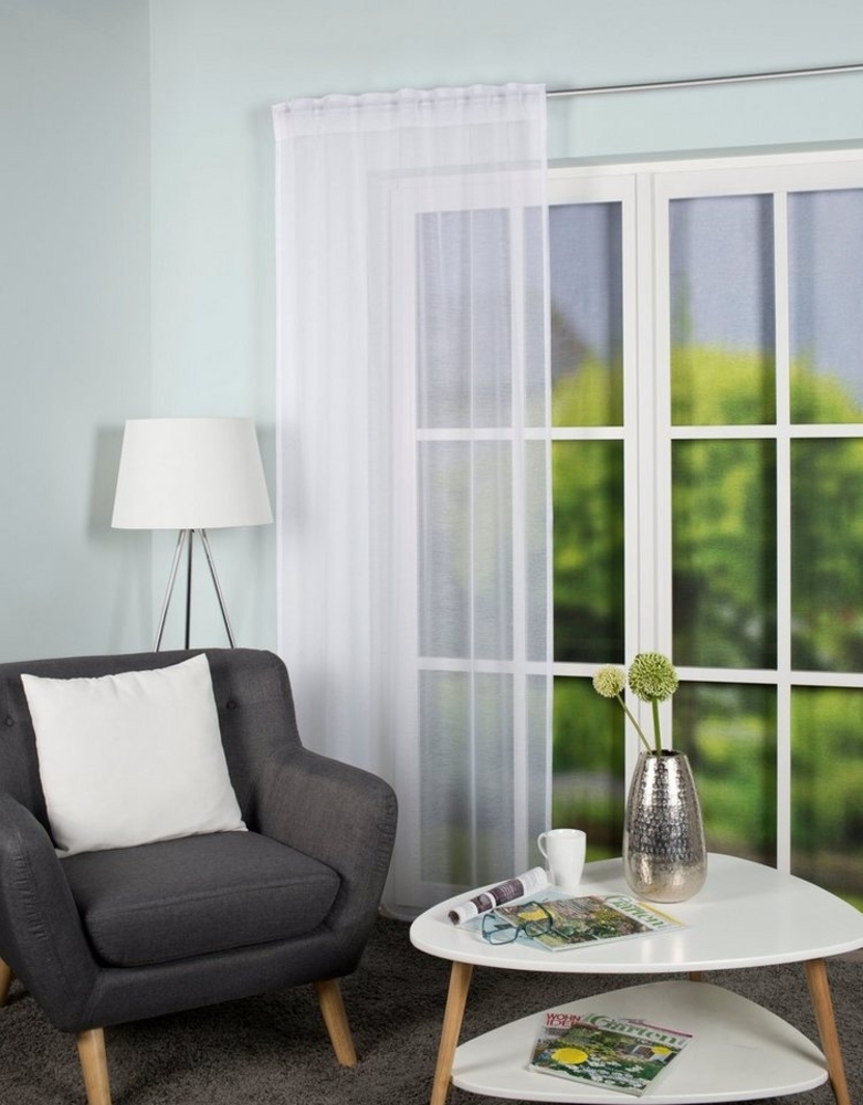 Home Basics Gardine VINA, Multifunktionsband (1 St), halbtransparent, Voile, halbtransparent Bild 1