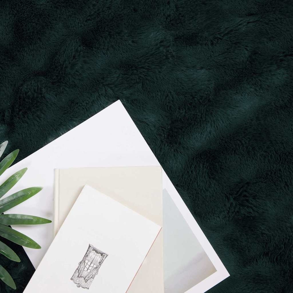 vidaXL Kunstfell Kaninchenfell Decke 4 pcs Dunkelgrün 150 x 220 cm 42021822 Bild 1