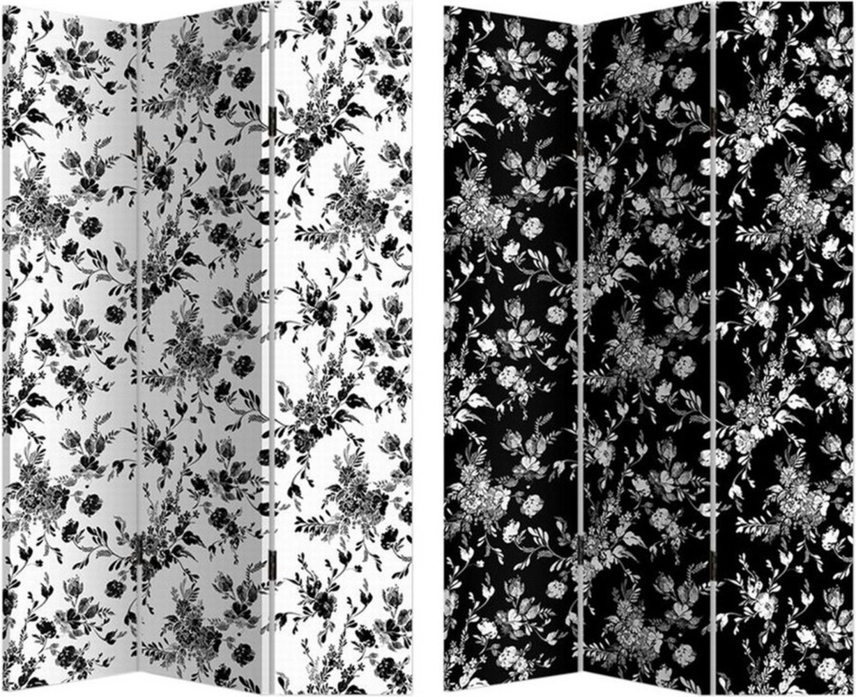 HTI-Living Paravent Paravent Black and White (Stück, 1 St, 1 Paravent), Raumteiler Sichtschutz Trennwand Bild 1