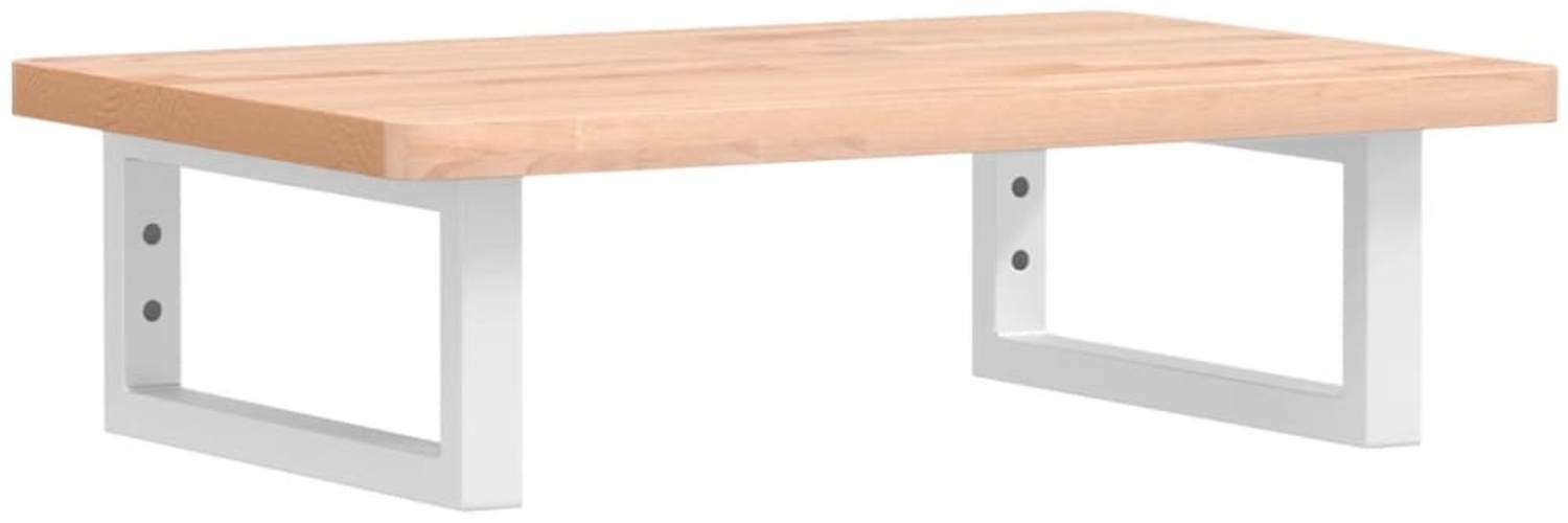 vidaXL Waschbeckenregal Wandmontage Stahl und Massivholz Buche 3302356 Bild 1