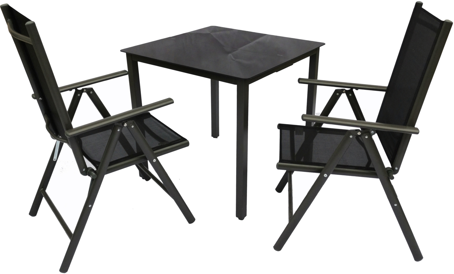 VCM Gartenmöbel-Set Miami 915306 Anthrazit H. 105 x B. 80 x T. 80 cm Bild 1