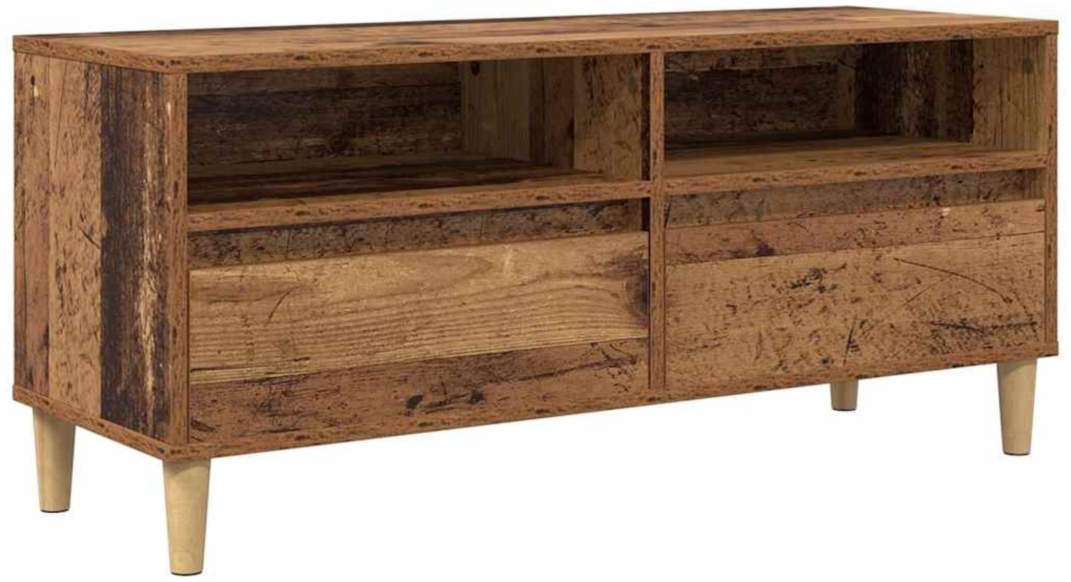 vidaXL TV-Schränk Altholz 100 x 34,5 x 44,5 cm Holzwerkstoff 881459 Bild 1
