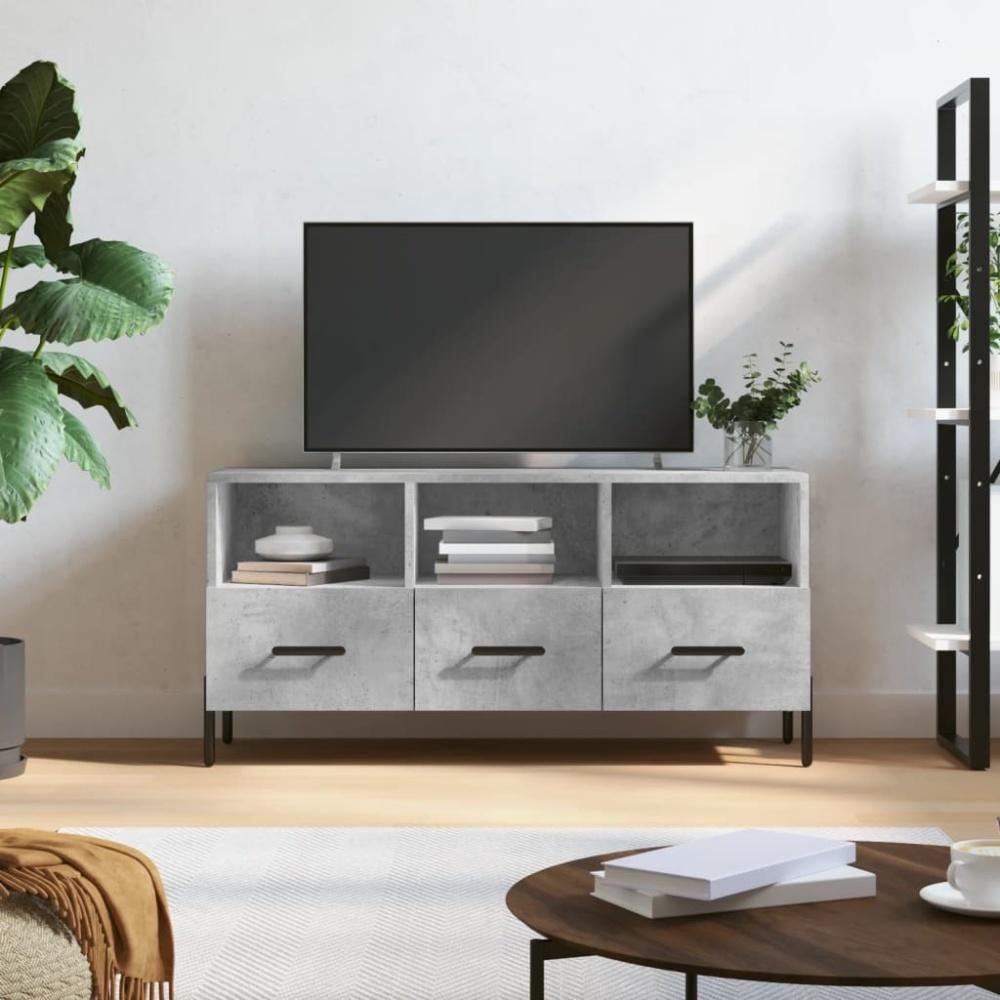 vidaXL TV-Schrank Betongrau 102x36x50 cm Holzwerkstoff 829048 Bild 1