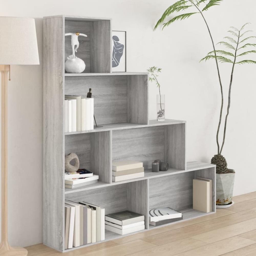 vidaXL Bücherregal Grau Sonoma 155x24x160 cm 815361 Bild 1