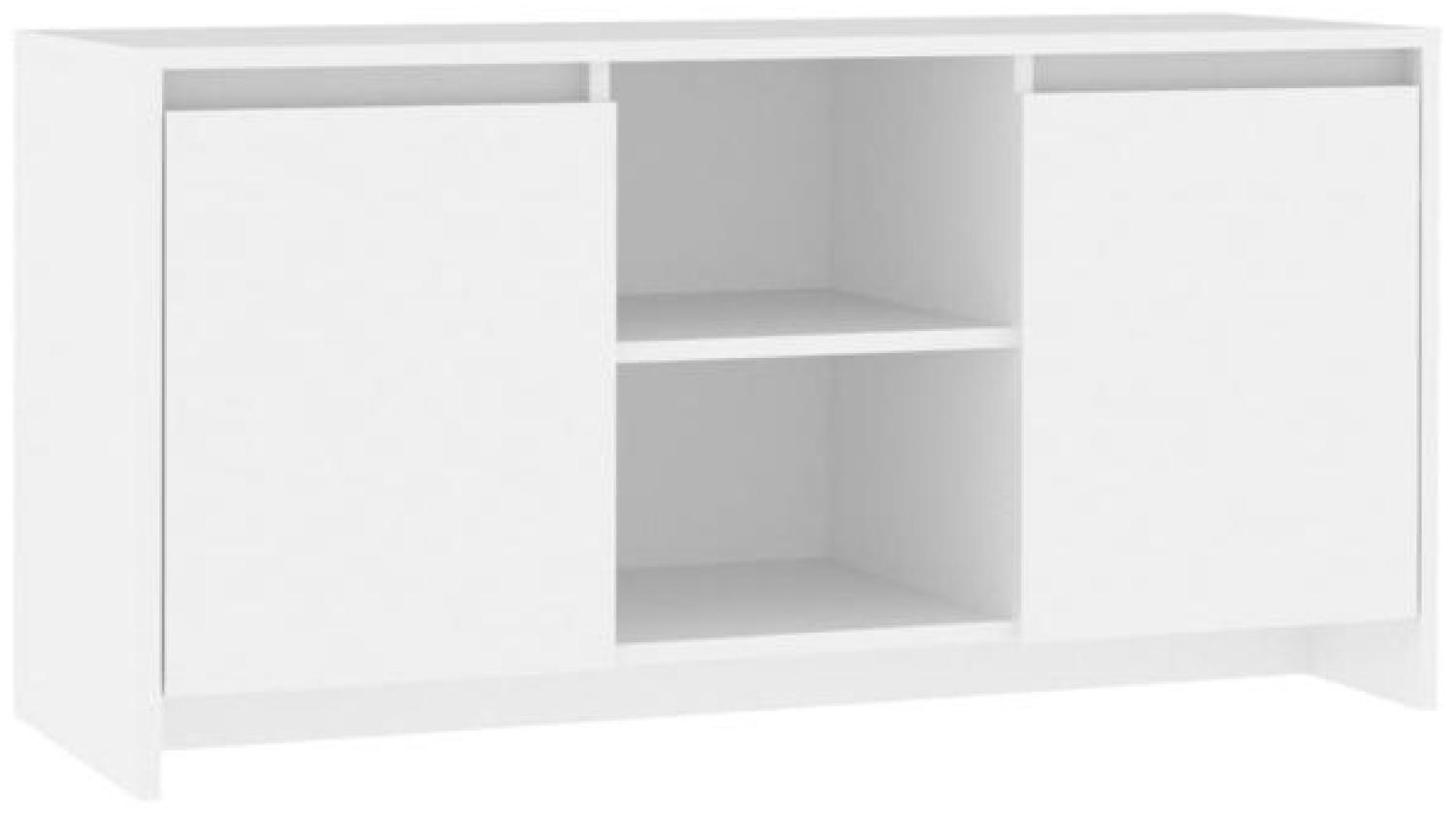 vidaxl TV-Schrank, Lowboard, Spanplatte, Weiß, 102 x 37,5 x 52,5 cm Bild 1