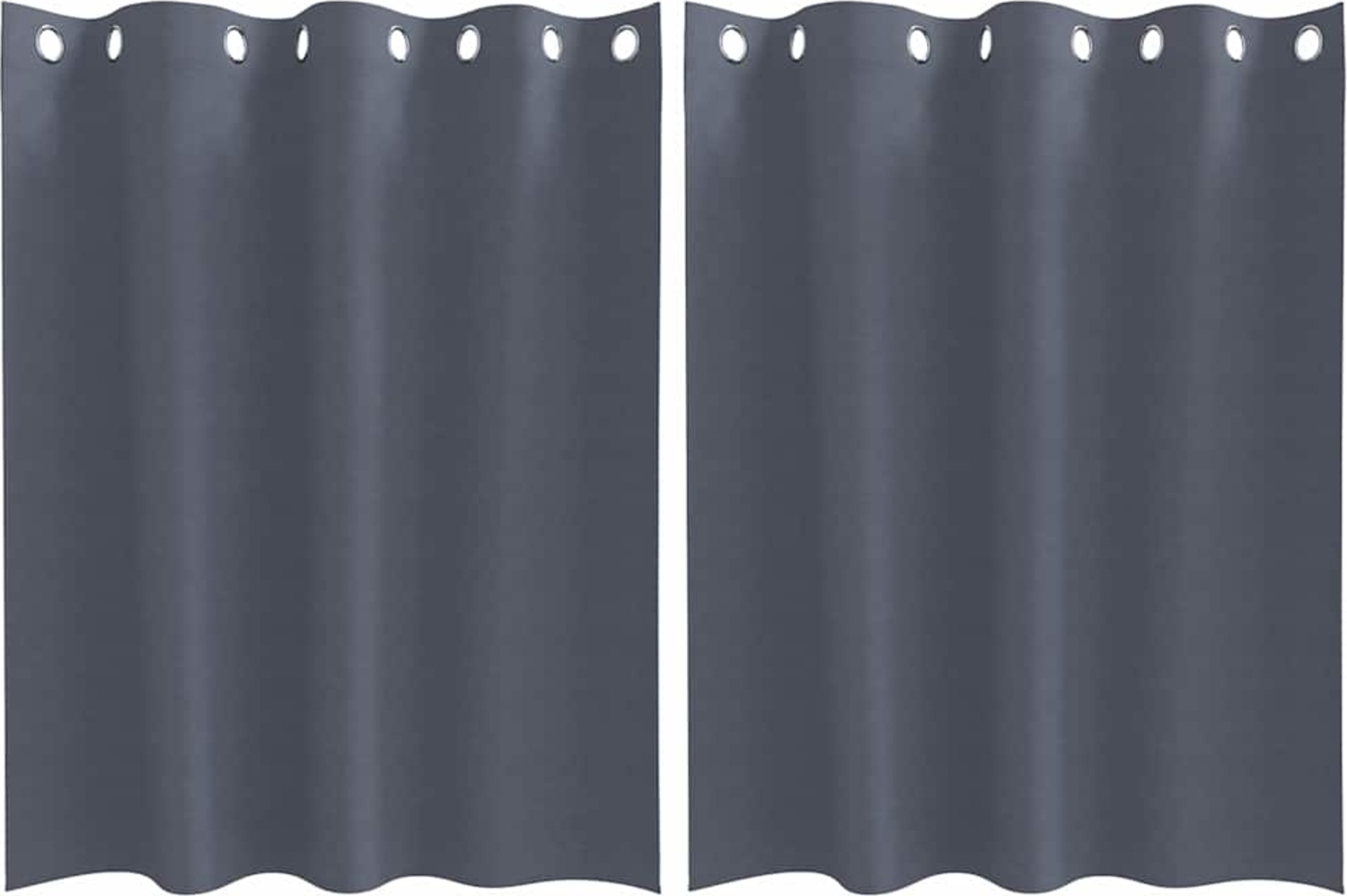 vidaXL Verdunkelungs-Vorhänge mit Ringen 2 pcs Anthrazit 140 x 140 cm 4107338 Bild 1