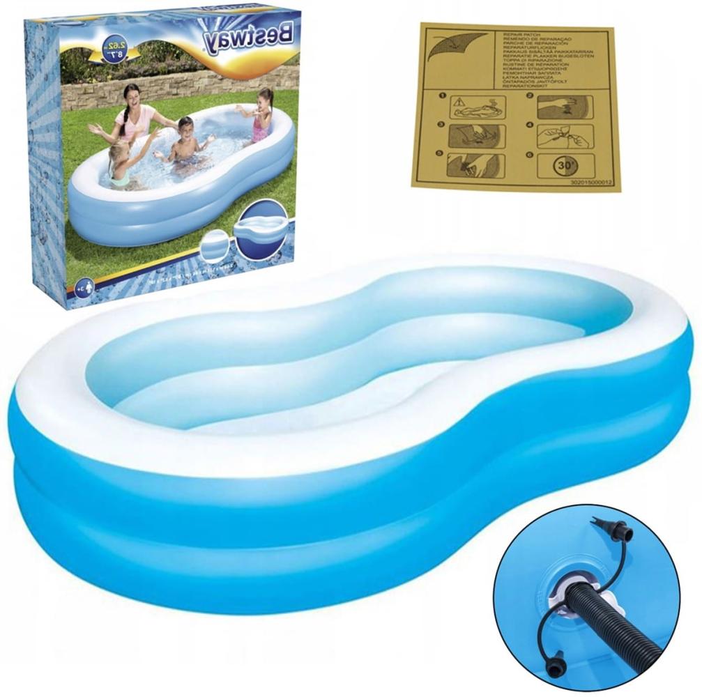 Gartenpool Schwimmbecken Familienpool Aufblasbarer Gartenpool 262x157x46 (A16) D582 Bild 1