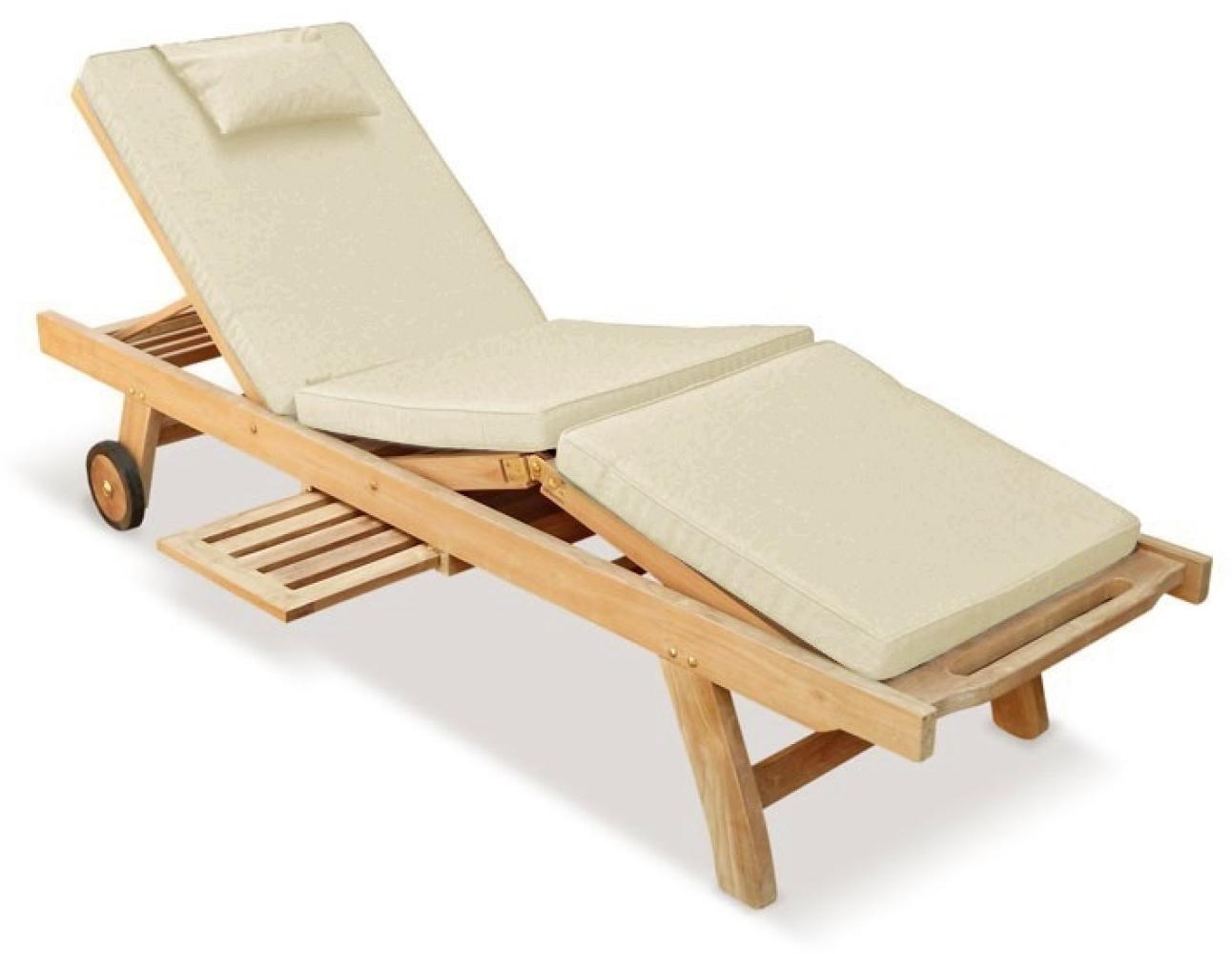 Liegenauflage 200x58 cm für Gartenliege Enna TL-3002 Creme Bild 1