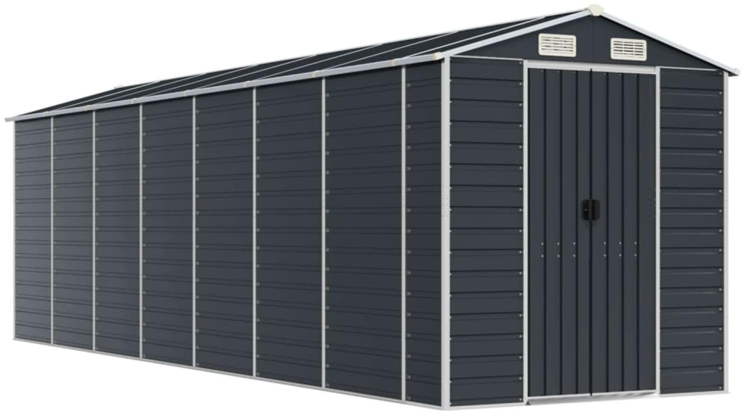 vidaXL Gerätehaus Anthrazit 191x640x198 cm Verzinkter Stahl 3188259 Bild 1