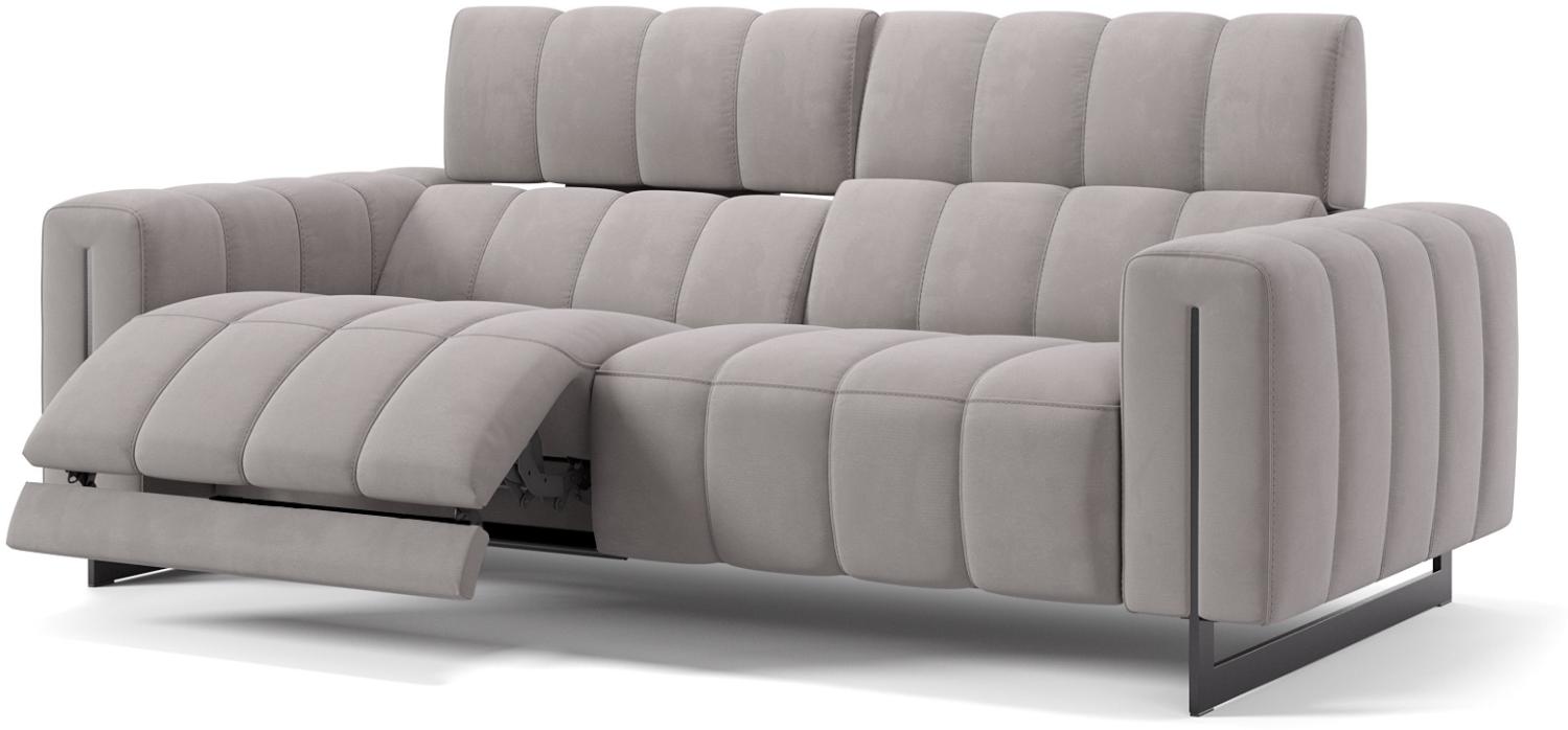 Sofanella Dreisitzer Veneto Stoffcouch Sofa Funktionssofa in Hellgrau Bild 1