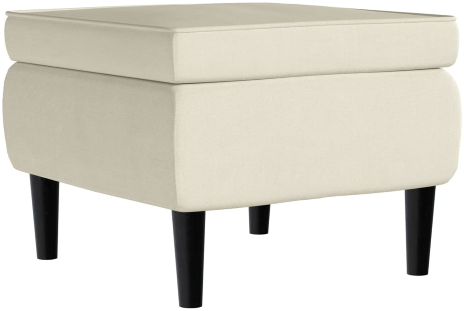 vidaXL Hocker mit Holzbeinen Creme Samt [329445] Bild 1