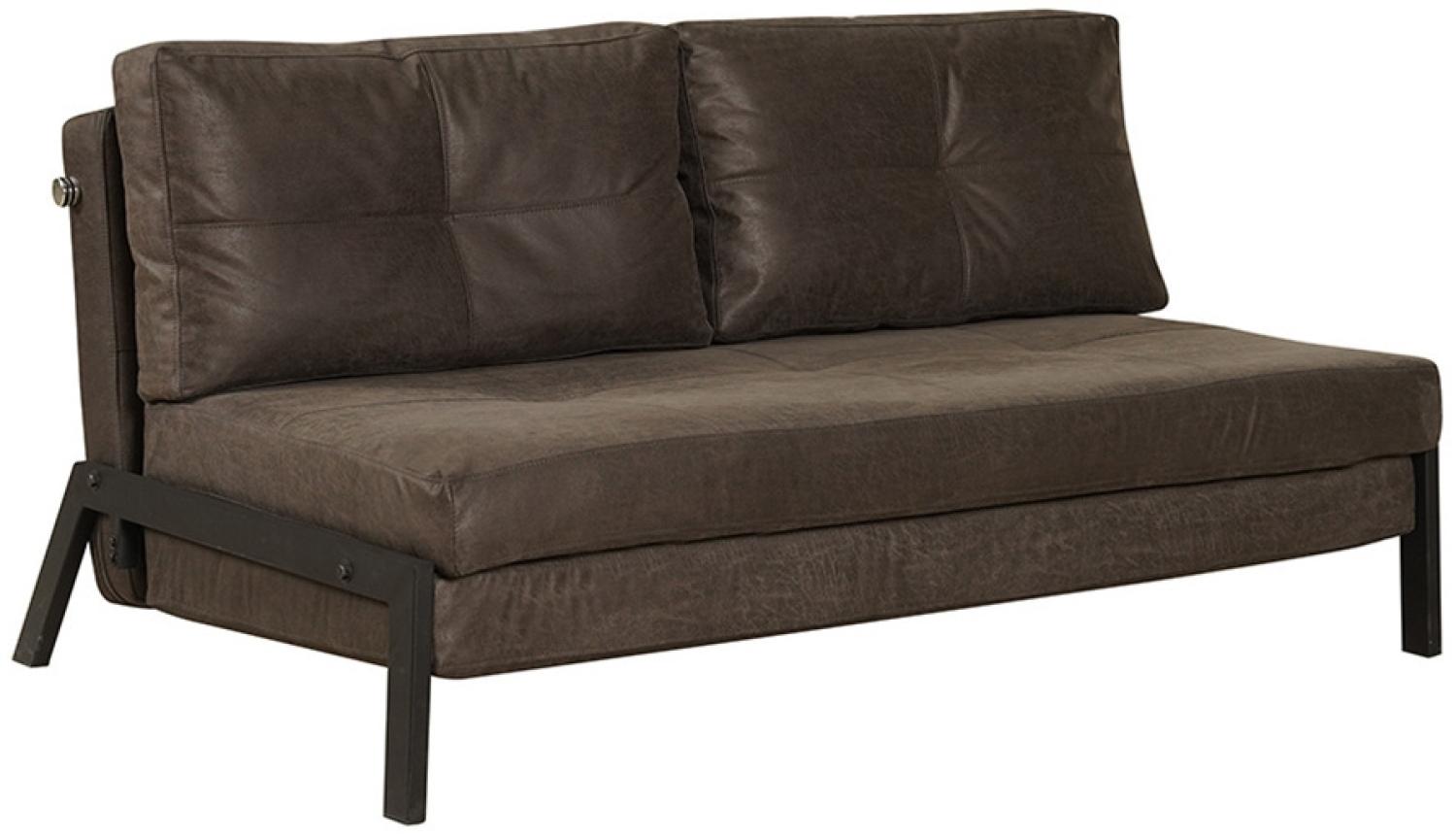 Bronx71 Schlafsofa 2-Sitzer Mikko Eco-Leder anthrazit Bild 1