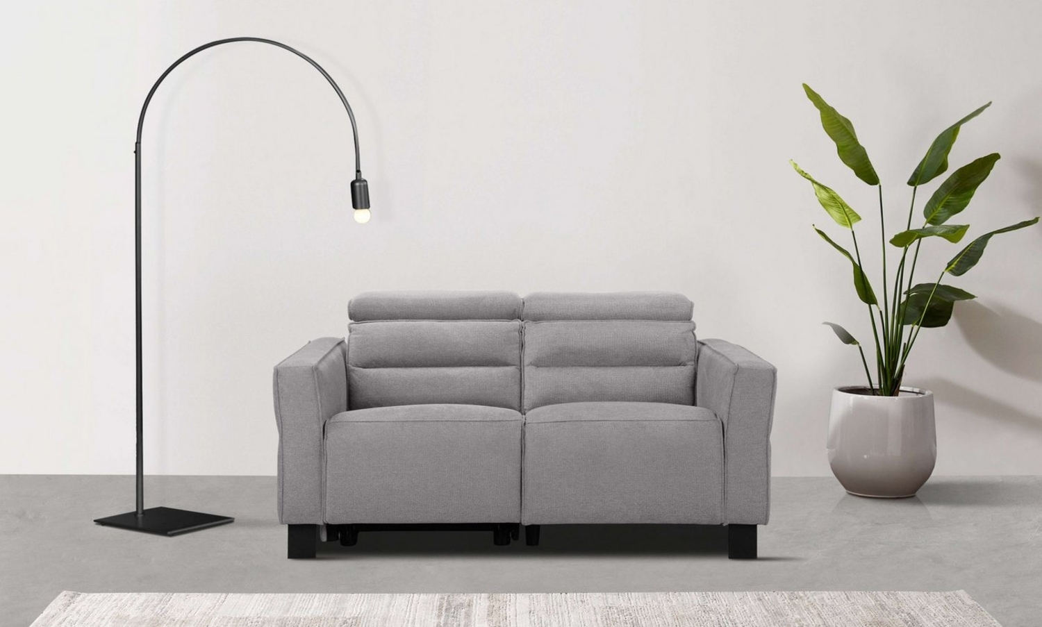 Places of Style 2-Sitzer Carpari, 162 cm, mit manueller od. elektrischer Relaxfunktion, (USB A/C), sowie Kopfteilverstellung Bild 1
