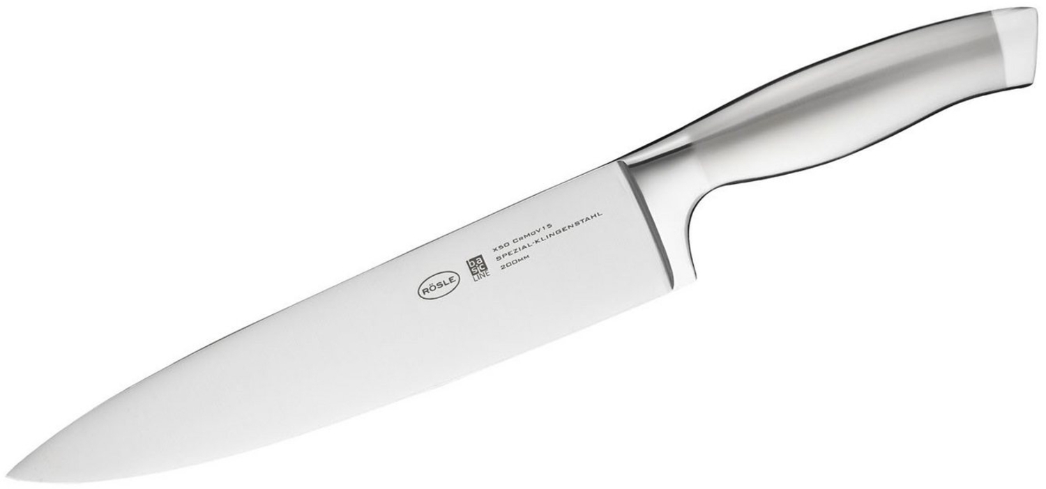 RÖSLE Kochmesser Basic Line, Hochwertiges Küchenmesser zum Schneiden von Fleisch, Fisch, Geflügel und Gemüse, Klingenspezialstahl, Edelstahl 18/10, ergonomischer Griff Bild 1