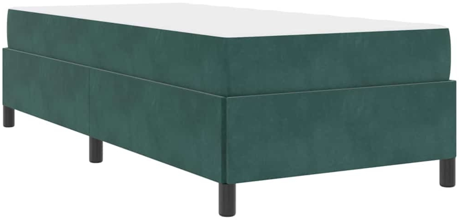 vidaXL Bettrahmen mit Matratze Dunkelgrün 90 x 190 cm Stoff 3399033 Bild 1