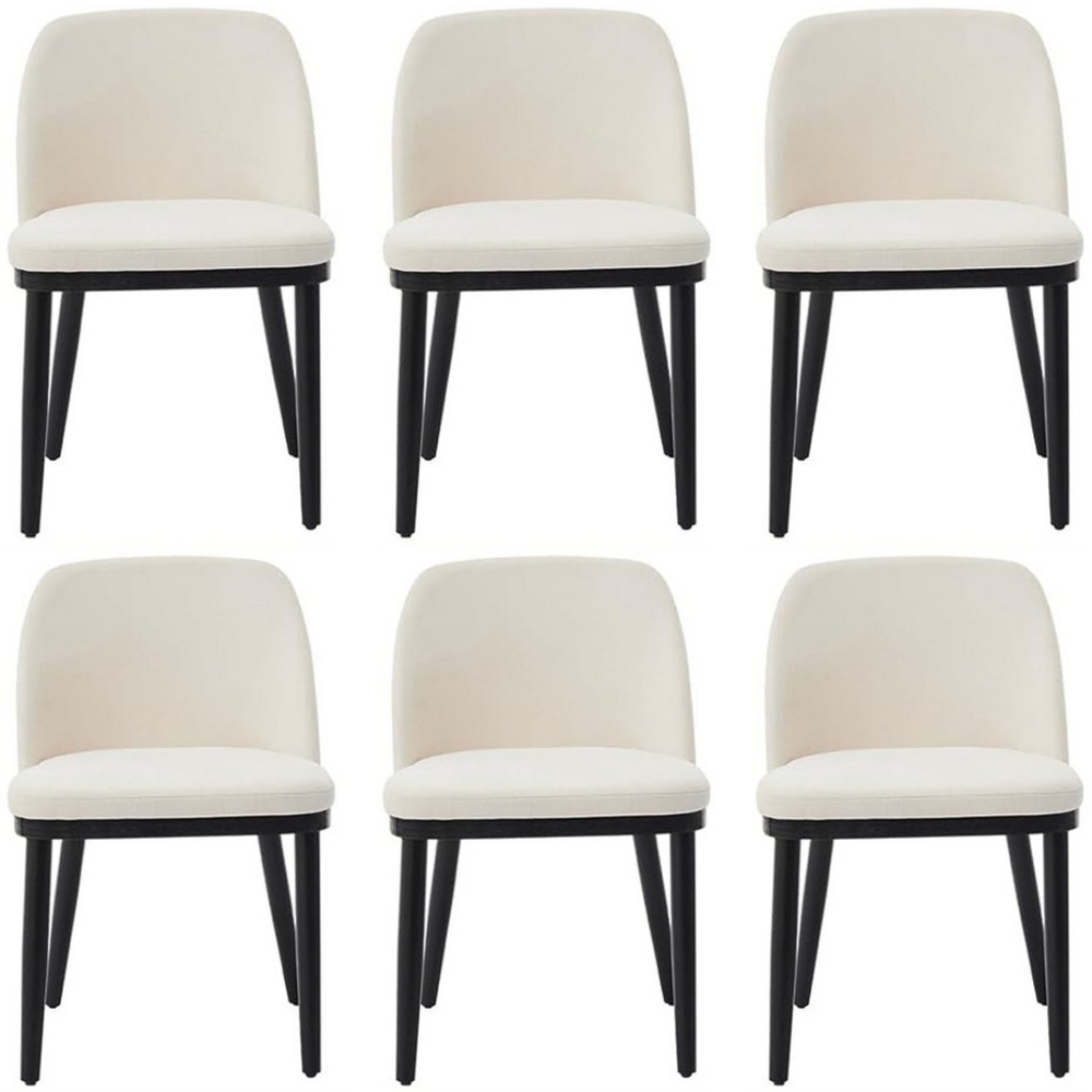 GarveeMore Esszimmerstuhl SET 2/4/6 Leinen Stoff Holzbeine,modern & gepolstert (6 St), für Küche, Esszimmer & Büro Bild 1