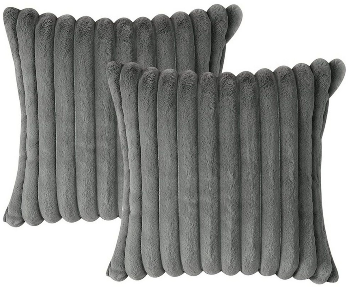 HAUSS SPLOE Kissenbezüge Kissenbezug 2 Stück Kissenhülle Dekokissen Sofakissen Couchkissen, (2 Stück), 45x45 cm Sofakissen Couchkissen Bezug Sofa Schlafzimmer Reißverschluss Bild 1