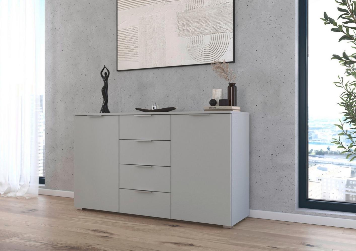 rauch Kommode Sideboard Schubladenkommode AGORDO mit Dekor- oder Hochglanzfront, mit 4 Schubkästen und 2 Türen sowie Metallgriffen MADE IN GERMANY Bild 1