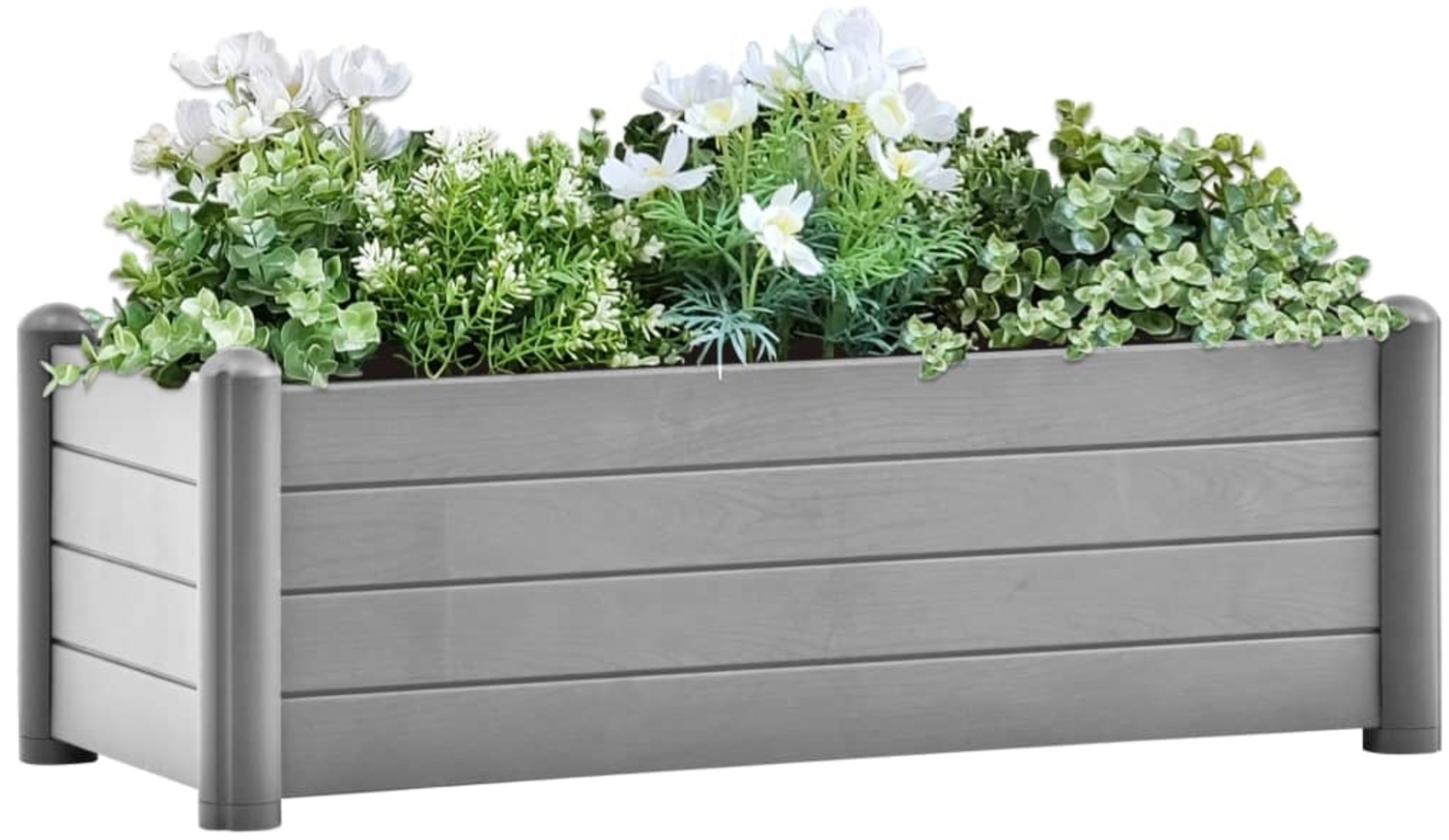 vidaXL Garten-Hochbeet PP Steingrau 100x43x35 cm 317580 Bild 1