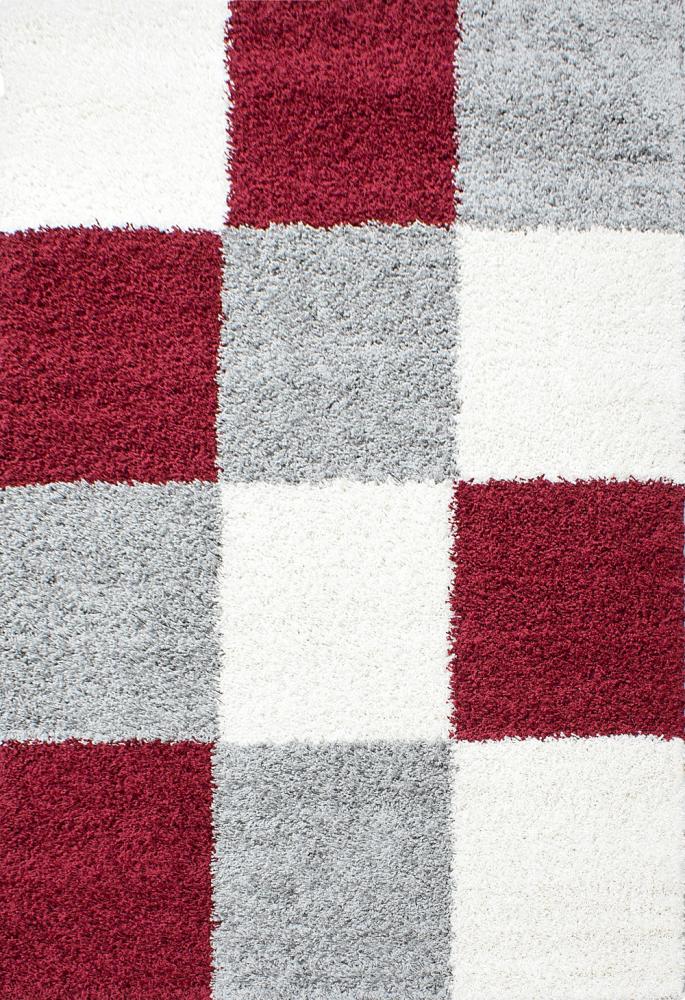Hochflor Teppich Lux rechteckig - 120x170 cm - Rot Bild 1