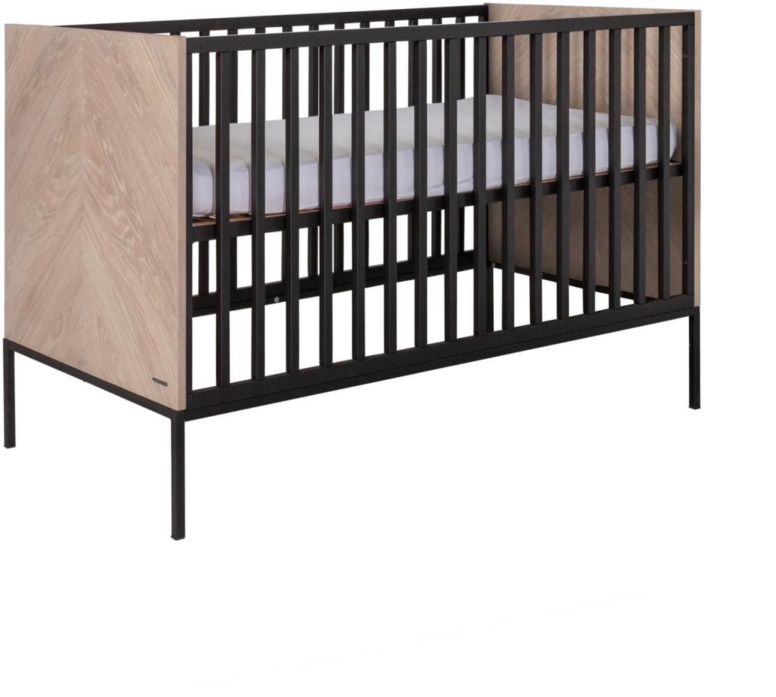 Kidsmill Vince Babybett Schwarz / Eiche 60 x 120 c Bild 1