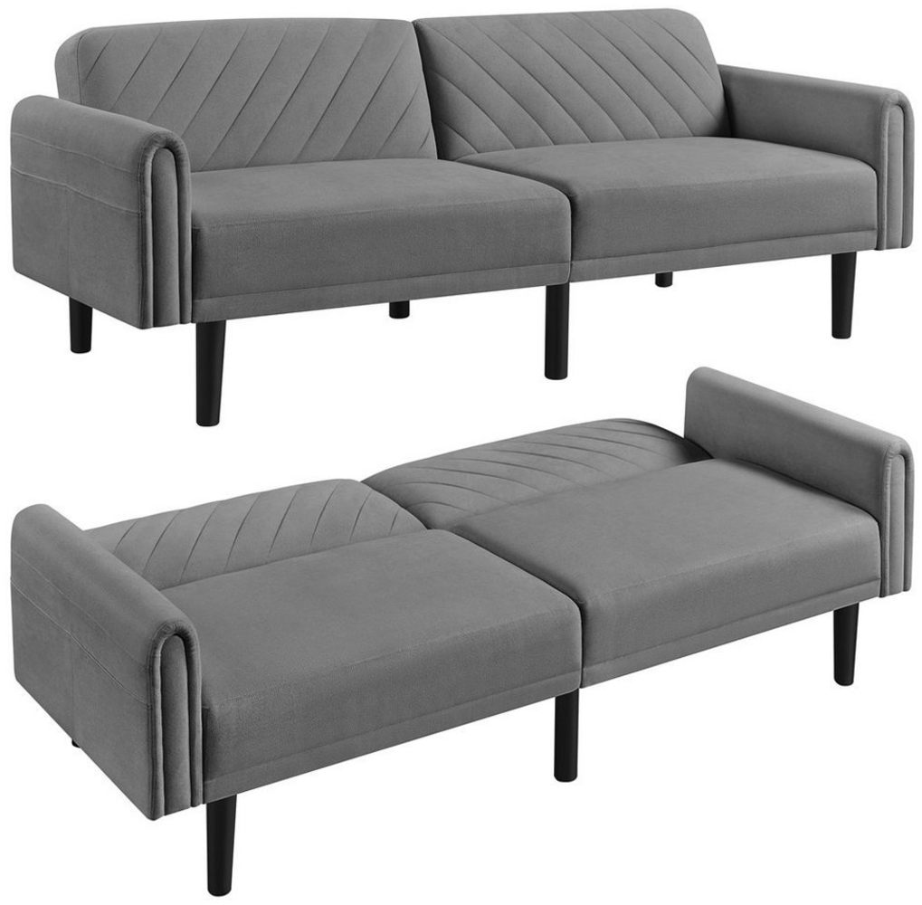 Yaheetech Schlafsofa, Sofa 201 cm Länge Bettsofa bis 360 kg Belastbar Schlafcouch Bild 1