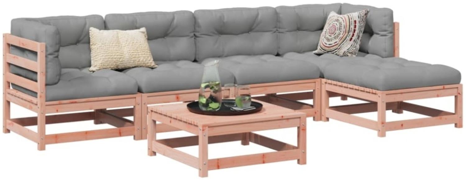 vidaXL 6-tlg. Garten-Sofagarnitur Massivholz Douglasie 3299399 Bild 1