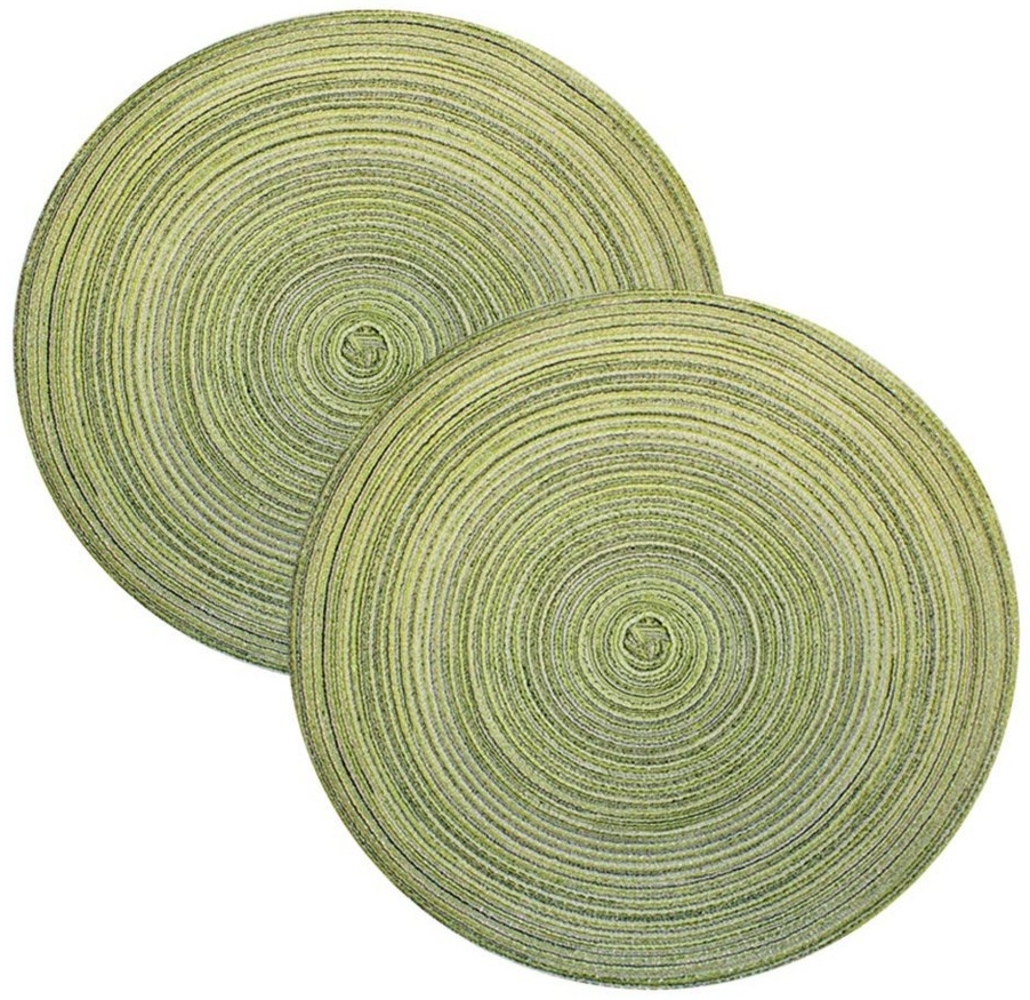 Haus und Deko Platzset 2er Set Platzset abwischbar rund ca. 40 cm Tischset Untersetzer melier, (2-St) Bild 1