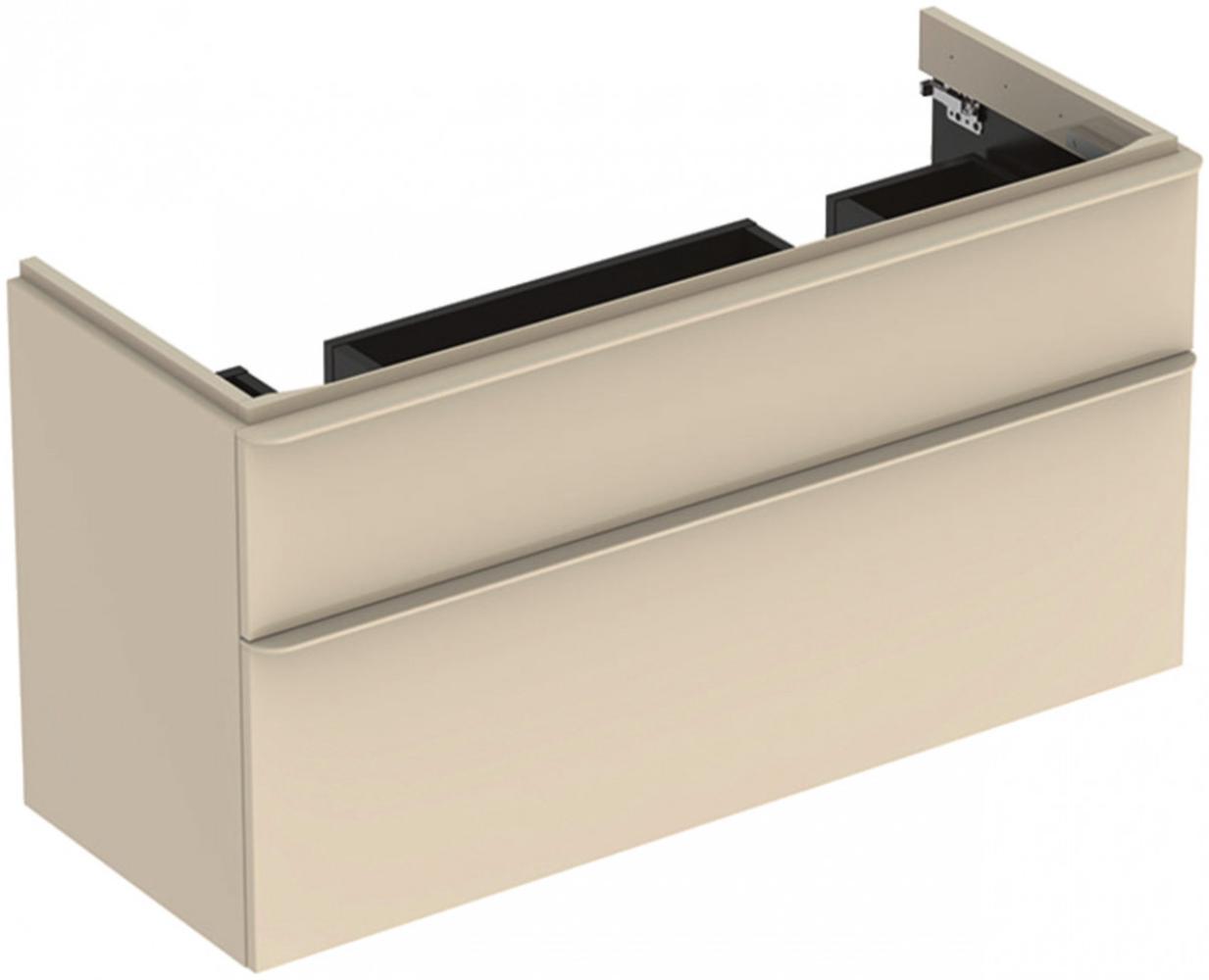 GEBERIT SMYLE SQUARE Waschbeckenunterschrank 118,4 cm breit, Beige, für Doppelwaschbecken Bild 1