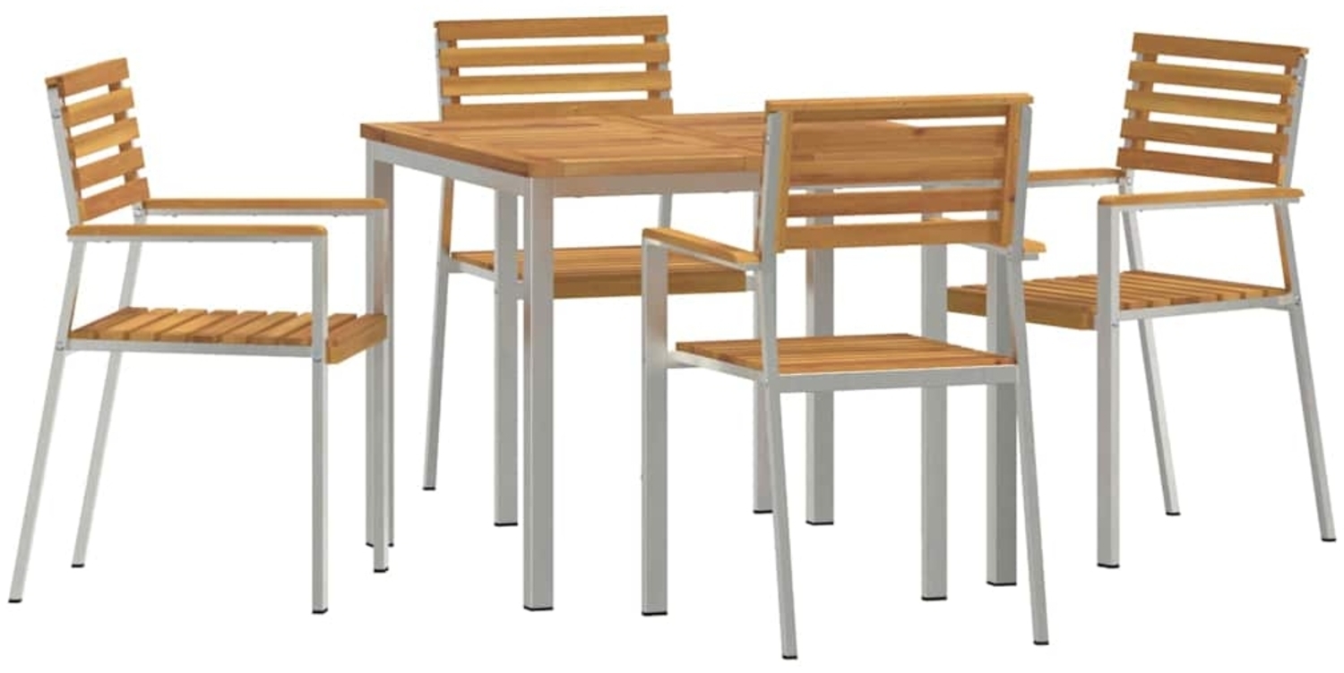 vidaXL Garten-Ess-Set 5 pcs Braun Massives Akazienholz 3334774 Bild 1