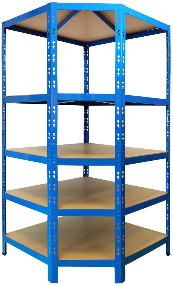 Eckregal | Hohe Traglast | Individuell einsetzbar | Blau Bild 1