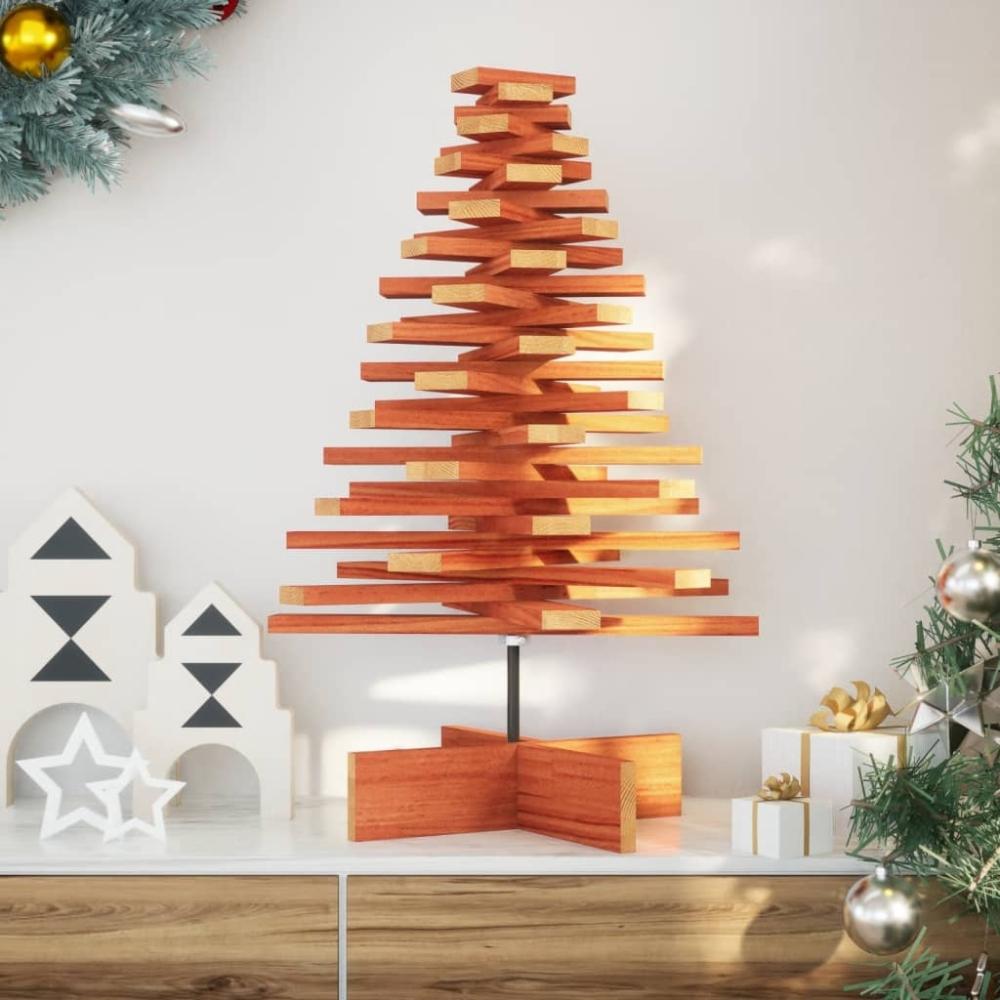 vidaXL Weihnachtsbaum Holz zum Schmücken 80 cm Massivholz Kiefer 858203 Bild 1