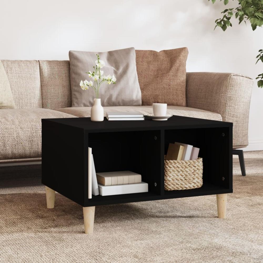 vidaXL Couchtisch Schwarz 60x50x36,5 cm Holzwerkstoff 821029 Bild 1