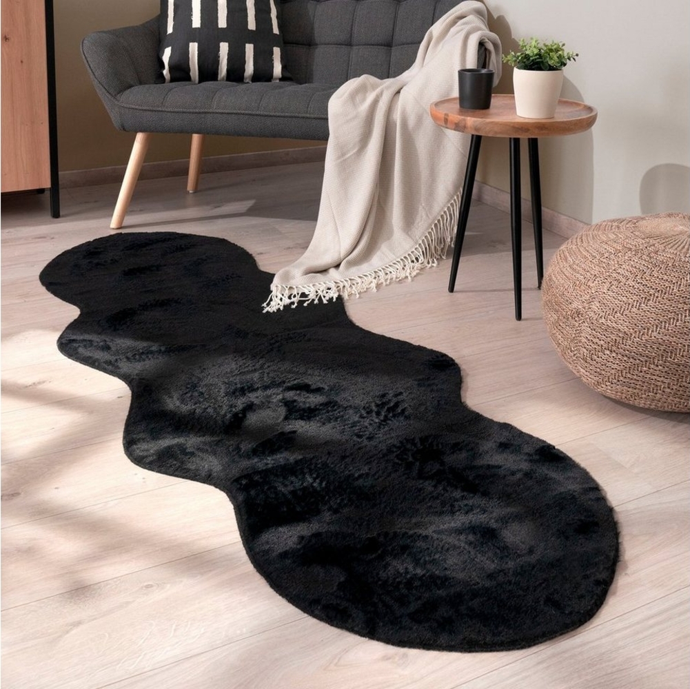 Paco Home Fellteppich Pelt 640, fellförmig, Höhe: 16 mm, Kunstfell, Uni Farben, sehr weicher Flor Bild 1