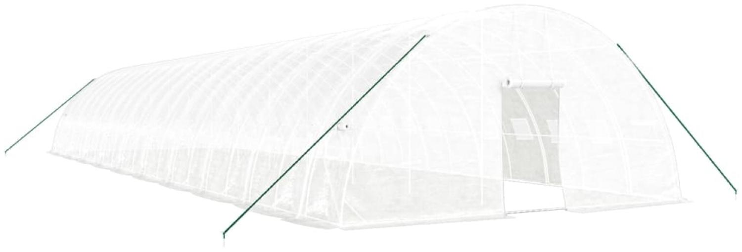 vidaXL Gewächshaus mit Stahlrahmen Weiß 120 m² 20x6x2,85 m 3188124 Bild 1