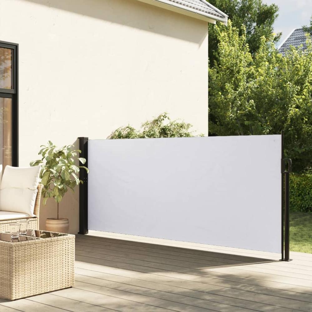 vidaXL Seitenmarkise Ausziehbar Weiß 100x500 cm 4004391 Bild 1