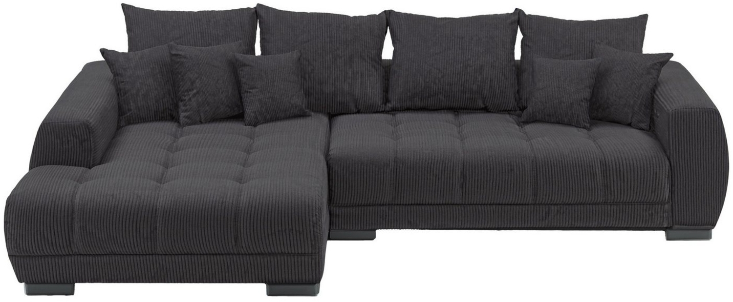 Massivart® Ecksofa ARTEMIS Cord grau / 300 cm / Cordsofa, Nosagunterfederung / 4 Rückenkissen / 5 Zierkissen Bild 1