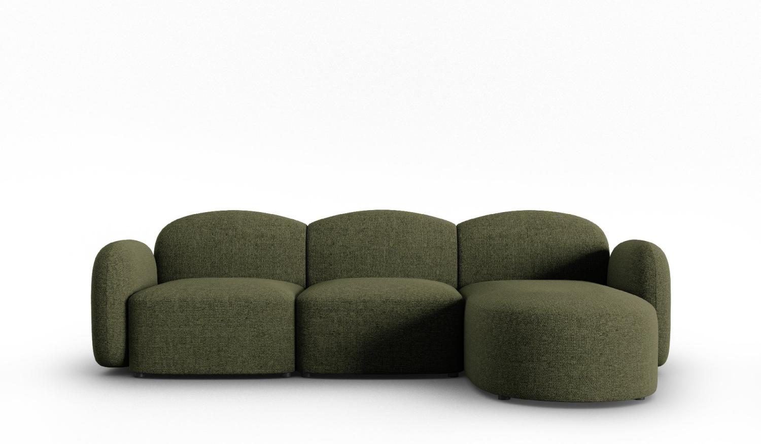 Micadoni Ecksofa Blair 4-Sitzer Rechts Chenille Grün Melange Bild 1