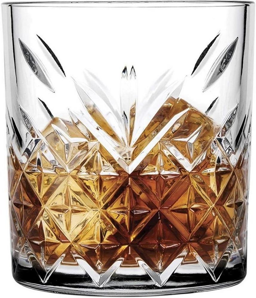 Pasabahce 52790 Whisky Glas Tumbler Timeless im Kristall-Design, Höhe 9,6 cm, 345 ml, 4 Stück, Retro-Design Bild 1