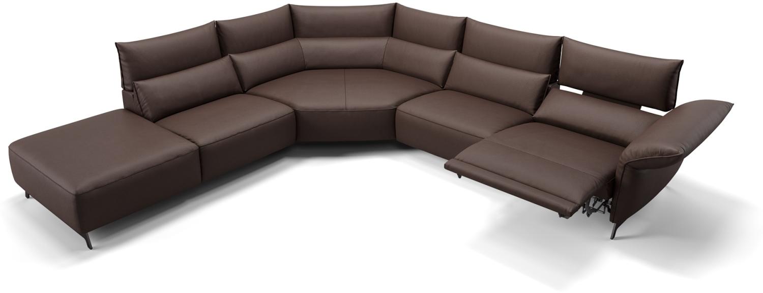 Sofanella Wohnlandschaft CUNEO Leder Sofalandschaft Sofa in Braun Bild 1