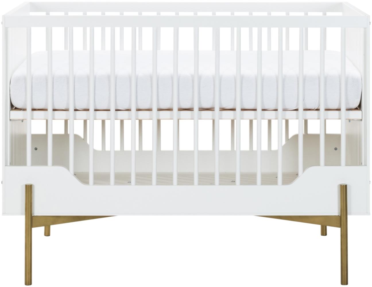 Kidsmill Boutique Babybett Weiß / Brass 60 x 120 c Bild 1