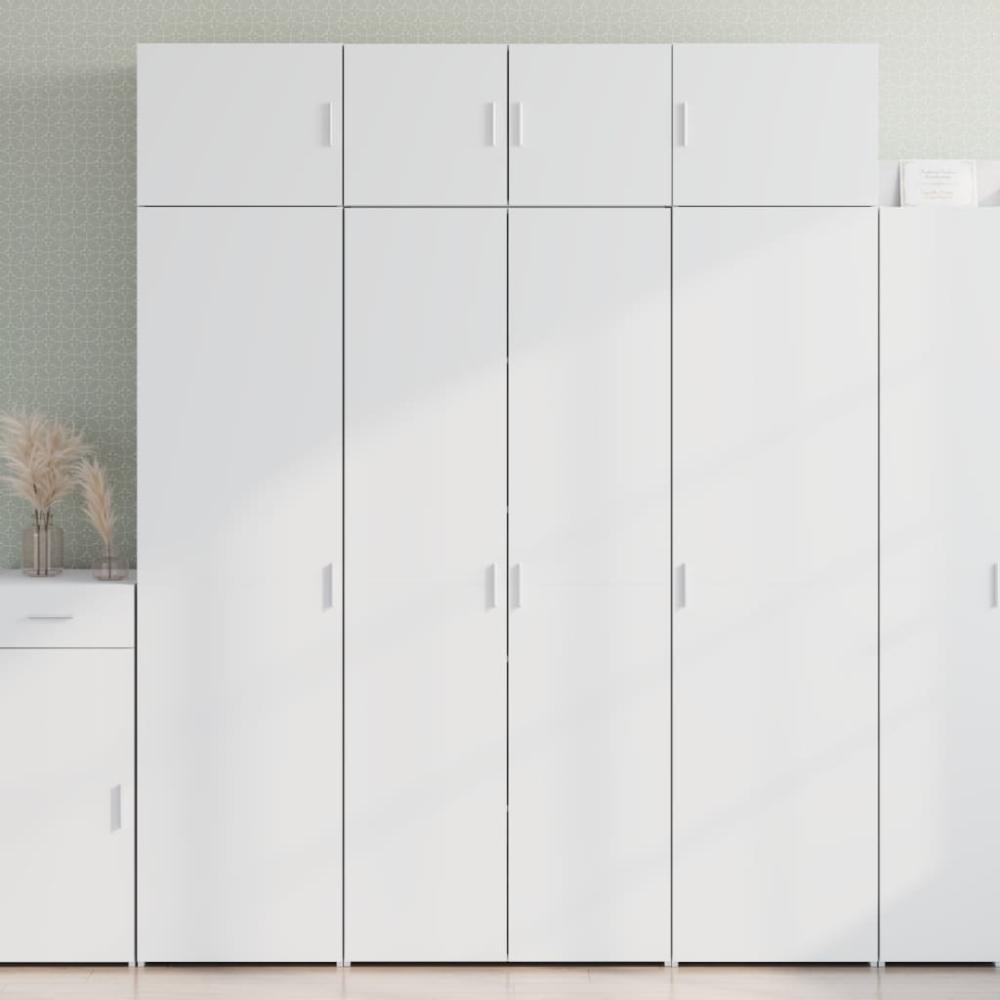 vidaXL Highboard Weiß 80x42,5x185 cm Holzwerkstoff 3281434 Bild 1